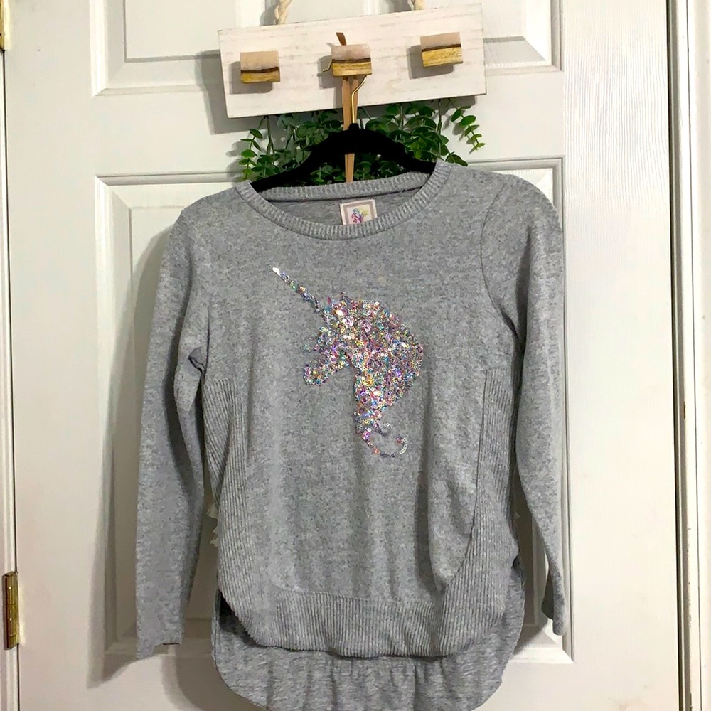 Sequin unicorn sweater